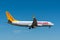 KYIV, UKRAINE - MAY 27, 2018: Photo of a Pegasus Airlines plane, which is charter and regular airline. Based at Ankara