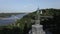 Kyiv, Ukraine: Monument to Volodymyr the Great. Aerial view