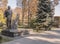 KYIV, UKRAINE: Monuments to  Ivan Kozhedub on Mariinsky Park in Kyiv