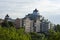 Kyiv, Ukraine - September 11, 2022: Old modern historic town colorful street buildings of Kiev city in Podil vozdvizhenka