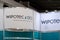 Kyiv, Ukraine - September 18, 2019:  Signboard WIPOTEC-OCS.  WIPOTEC-OCS is  innovative, reliable partner for high performance,