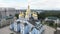 Kyiv. Ukraine: St. Michael`s Golden-Domed Monastery. Aerial view.