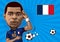 Kylian Mbappe football player france national team 16