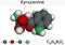 Kynurenine, l-Kynurenine, C10H12O3N2 molecule. It is a metabolite of the amino acid L-tryptophan used in the production of niacin