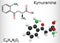 Kynurenine, l-Kynurenine, C10H12O3N2 molecule. It is a metabolite of the amino acid L-tryptophan used in the production of niacin