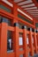 Kyoto, 15th may: Honden Pavilion details from Fushimi Inari Taisha Shrine area of Kyoto City in Japan