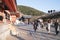 Kyoto, Japan - 2 Mar 2018: People traveler, group tour, local people, Japanese people visited at Kiyomizu-dera temple on 2 Mar
