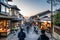 Kyoto, Japan - 2 Mar 2018: People traveler, group tour, local people, Japanese people walking and shopping, food, snacks and