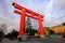 Kyoto, Japan. Heian-Jingu Shrine Otorii Gate