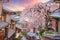 Kyoto, Japan in the Higashiyama district with cherry blossoms