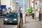 Kyoto, Japan - March 28, 2015 : Old taxi driver waiting customers in Kyoto