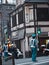 KYOTO/JAPAN-NOV 21, 2018 : Japanese traffic police standing on crosswalk on duty.