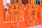 KYOTO, JAPAN - Nov 23, 2016 : Ema prayer tables with unique Torii gates boards at Fushimi Inari Taisha Temple in Kyoto.