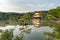 KYOTO, JAPAN - OCTOBER 09, 2015: Kinkaku-ji Temple of the Golden Pavilion officially named Rokuon-ji. Deer Garden Temple is a Zen