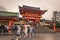 Kyoto - May 28, 2019: Shinto shrine of Fushimi Inari in Kyoto, Japan