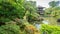 Kyoto Silver Pavillion Ginkakuji temple behind trees, Japan