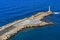 Kyrenia Harbor, lighthouse - Turkish Cyprus.