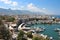 Kyrenia Harbor, old houses around it