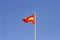 Kyrgyzstan flag against blue skies