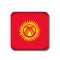 Kyrgyzstan flag button icon isolated on white background