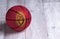 Kyrgyzstan flag is featured on a basketball. Basketball championship concept