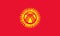 Kyrgyzstan flag vector.Illustration of Kyrgyzstan flag