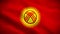 Kyrgyzstan flag waving animation, perfect looping, 4K video background, official colors