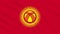 Kyrgyzstan flag waving cloth background, loop