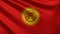 Kyrgyzstan flag waving in the wind, video of the national flag of Kyrgyzstan in 3d, in 4k resolution