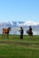 Kyrgyzstan nomads on horses