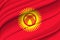 Kyrgyzstan waving flag illustration.