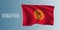 Kyrgyzstan waving flag vector illustration. Iconic design element