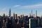 Kyscrapers in an Aerial Midtown Manhattan New York City Skyline