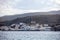 Kythnos island, Greece. Loutra port view from sea