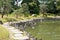 Kyu Shiba Rikyu Garden in Tokyo, Japan. The garden is one of two surviving Edo period clan gardens in