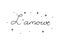 L`amour phrase handwritten with a calligraphy brush. Love in French. Modern brush calligraphy. Isolated word black