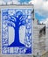 L`arbre bleu wall painting in Paris