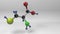 L-Cysteine molecule 3D illustration.