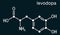 l-DOPA, levodopa molecule. It is an amino acid, is used to increase dopamine concentrations in the treatment of