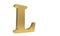 L gold romantic alphabet, 3d rendering