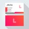 L Letter Modern Minimal Abstract Alphabet Business card design template