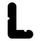 L letter typeface, vector Mice cheese uppercase font.