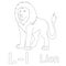 L for Lion Coloring Page