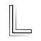L logo studio letter l one line icon logotype font