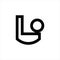 L O Unique Logo with white and black color