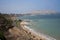 l view of Beach.Route costa verde,pacific ocean Group of surfers learning to surf in a bright summer day at barranco and