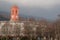 L`Ã©glise rouge Red Church in Neuchatel, Switzerland