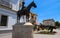 La Augusta Senora Condesa de Barcelona mother of Juan Carlos I . The equestrian statue is located outside the bullring