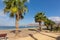 La Azohia Murcia Spain with seafront and palm trees