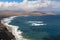 La Caleta de Famara and fire mountain, Lanzarote